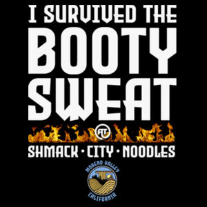 BOOTY SWEAT - PREMIUM WOMEN'S FITTED T-SHIRT - BLACK - MDUJYT Design