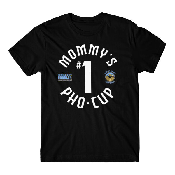 MOMMY'S #1 PHO CUP - PREMIUM MEN'S/UNISEX T-SHIRT - BLACK - R7215X Thumbnail